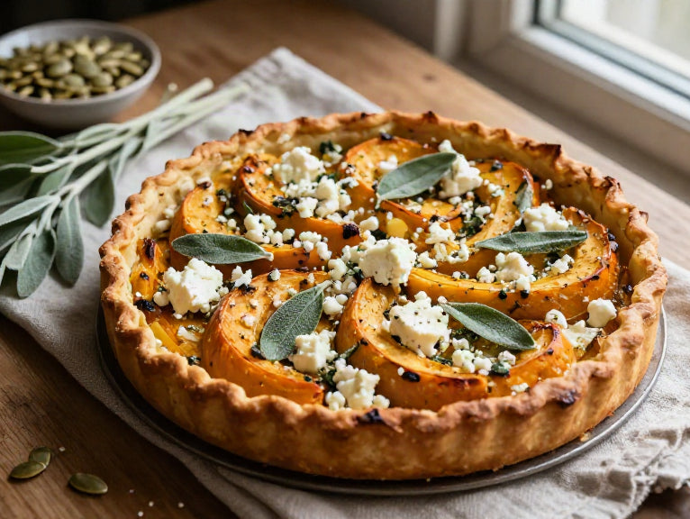 Roasted Squash, Feta & Sage Tart: An Autumn Recipe for Relaxed Lunches and Suppers
