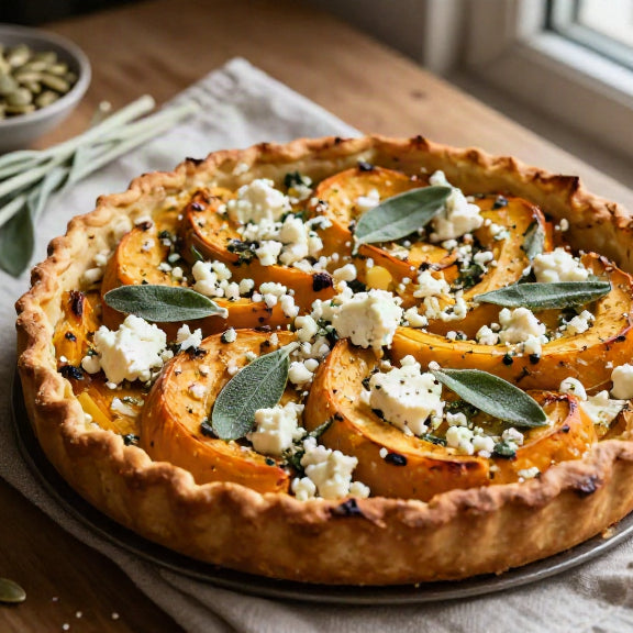 Roasted Squash, Feta & Sage Tart: An Autumn Recipe for Relaxed Lunches and Suppers