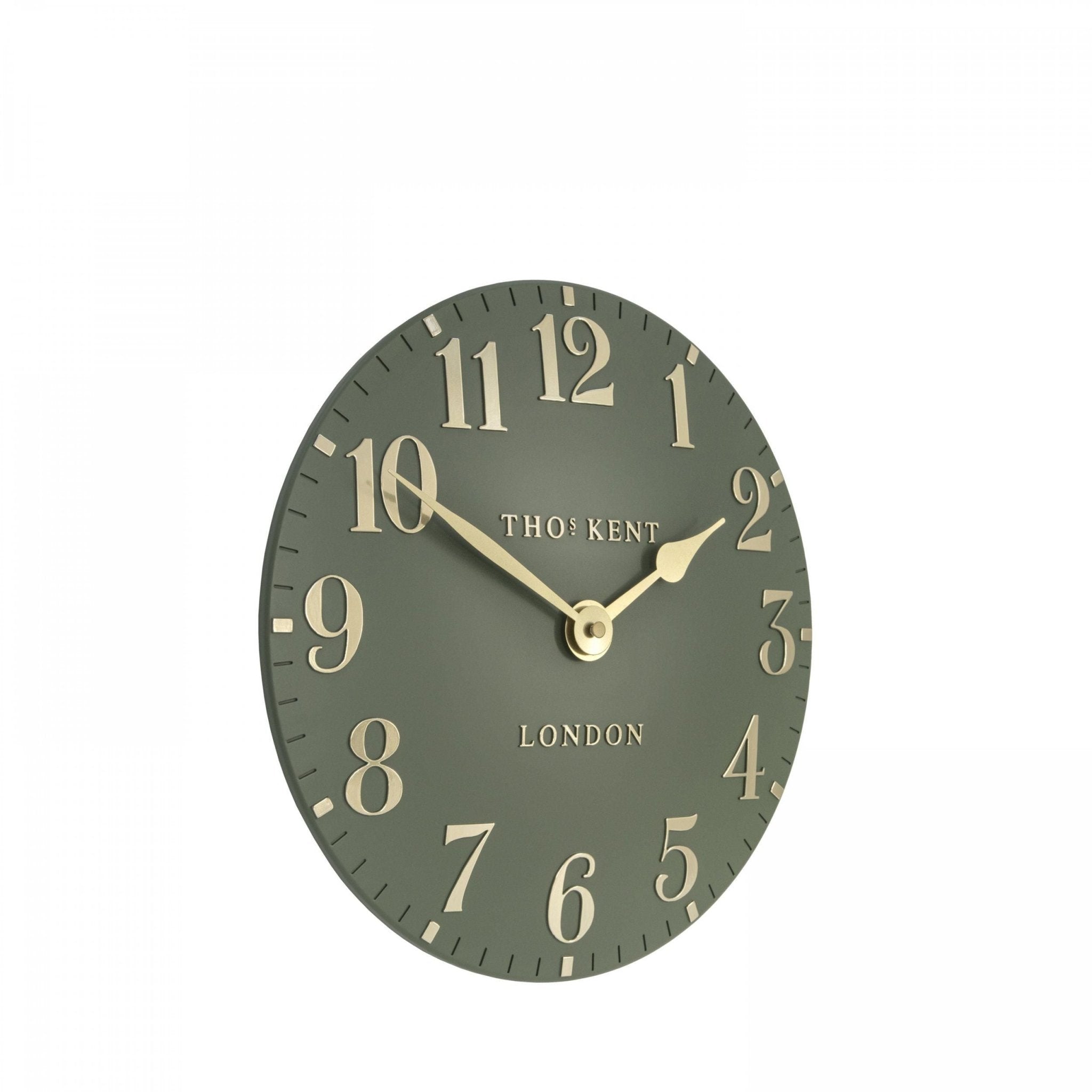12" Arabic Mantel Clock, Lichen