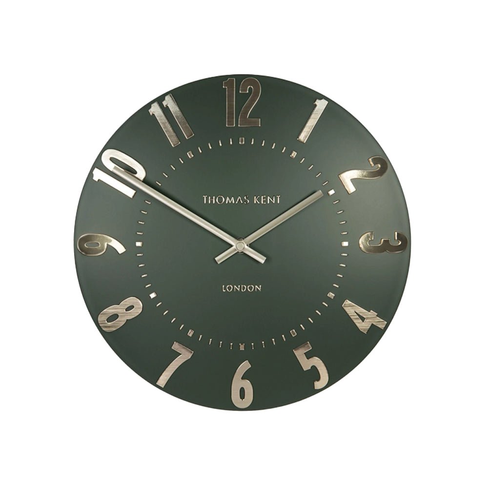 12" Mulberry Wall Clock, Olive Green