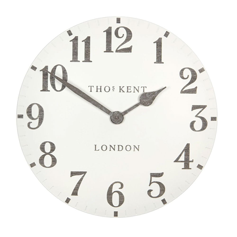 20" Arabic Wall Clock, Limestone - Angela Reed -
