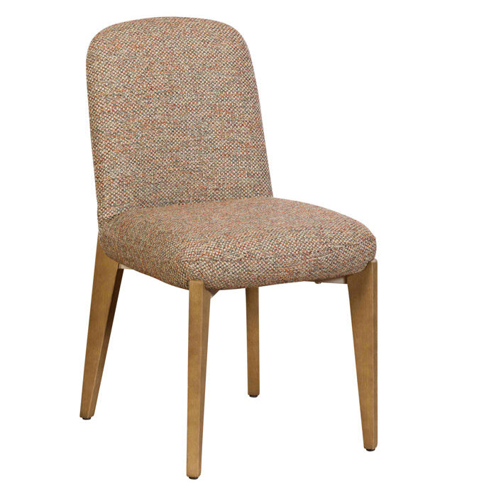 Maddison Dining Chair in textured woven fabric with natural oak legs