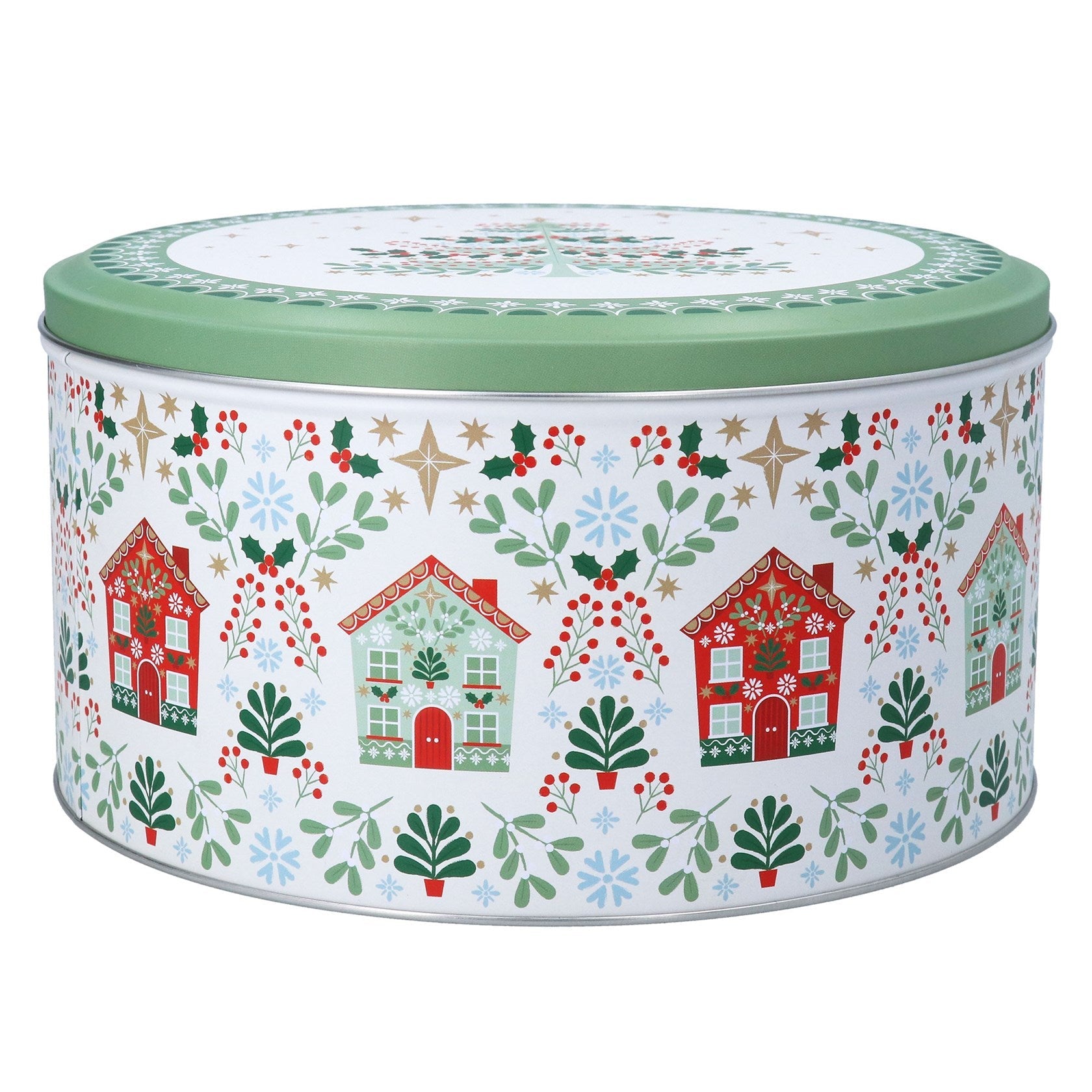 Alpine House Cake Tin - Angela Reed - Christmas Decorations