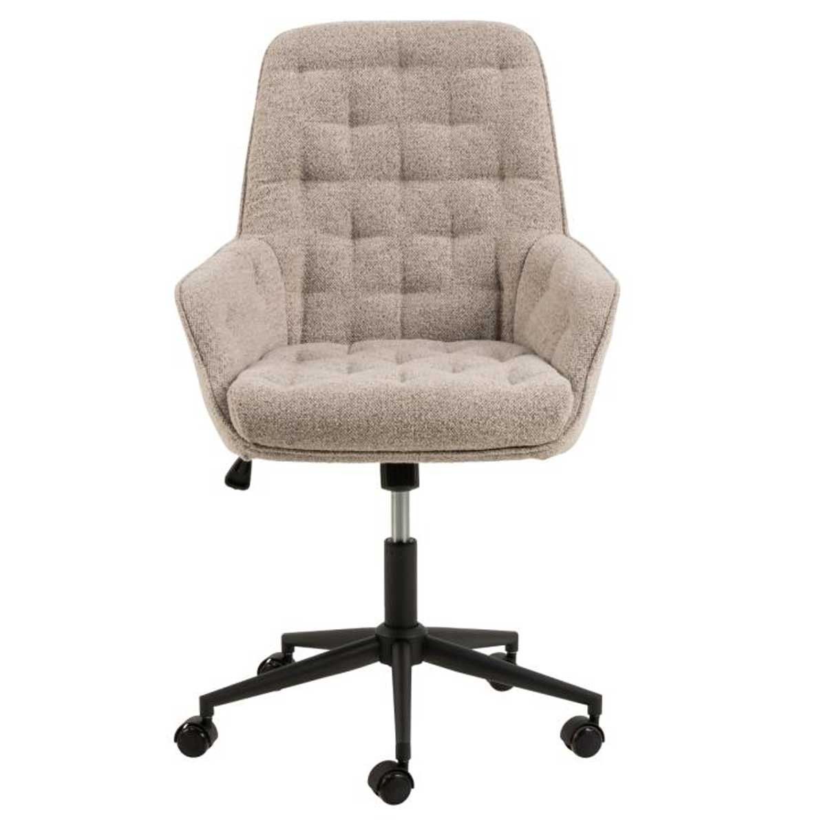 Anderson Desk Chair Tan Faux Leather,Beige Fabric
