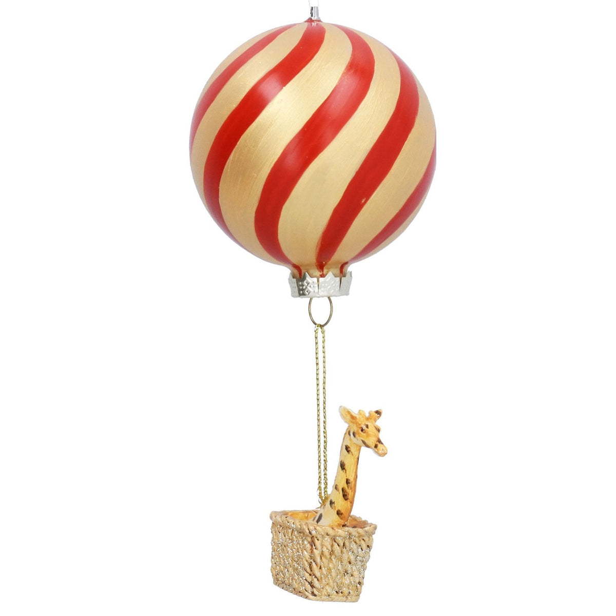 Animals in Hot Air Balloon Decoration, Assorted - Angela Reed - Christmas Decorations