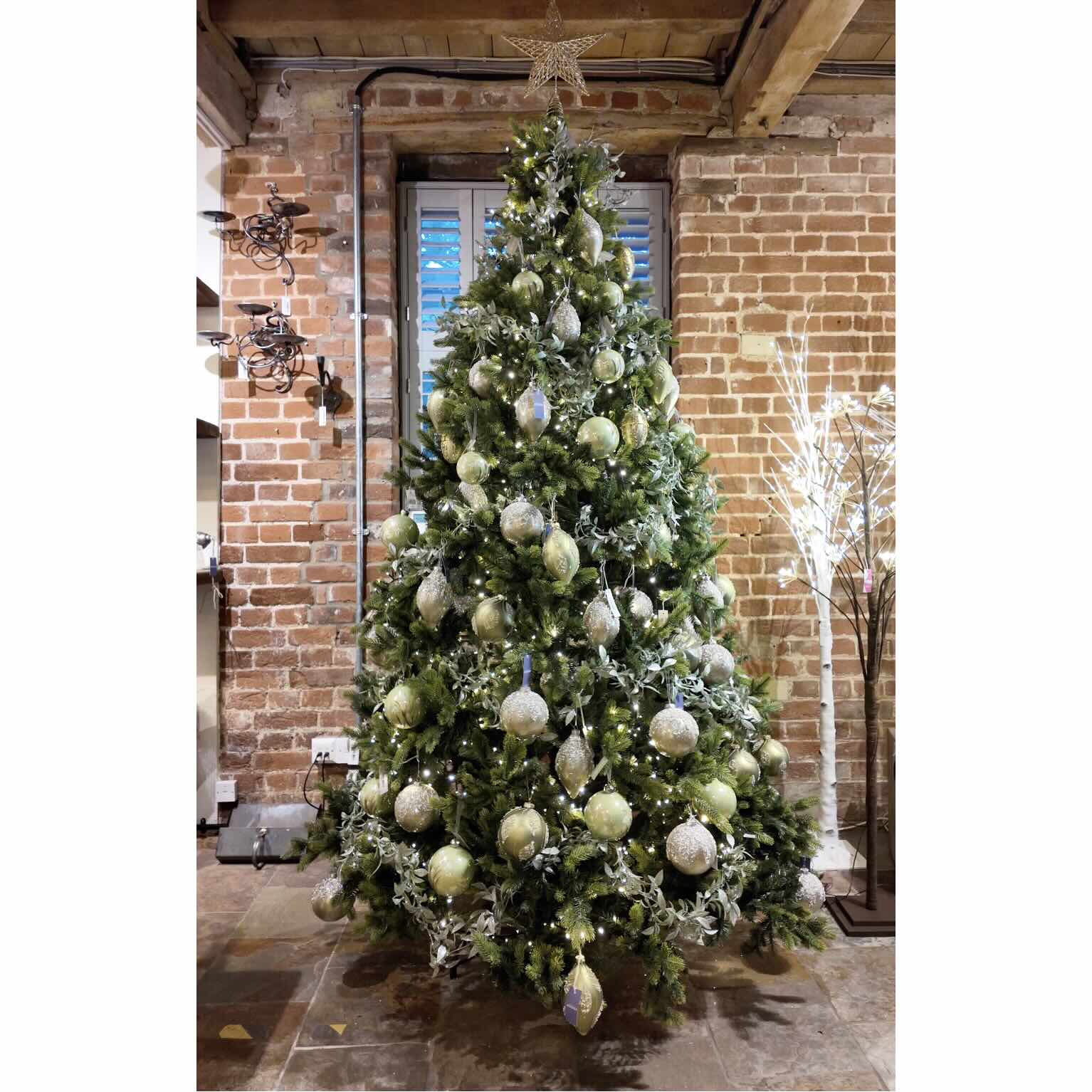 Artificial Spruce Christmas Tree, 8ft