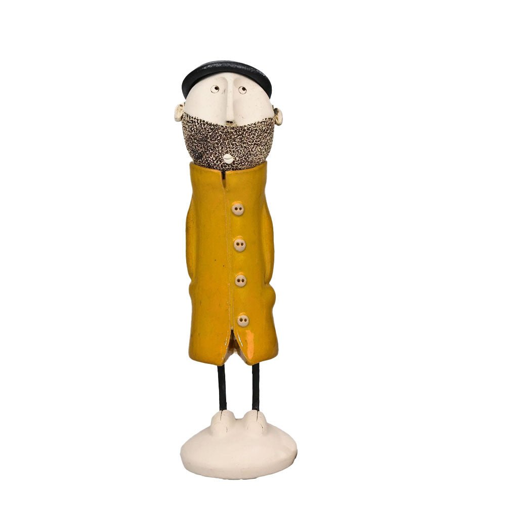 Best Friend Male with Beard Statue, Yellow