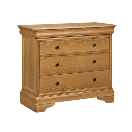 Bordeaux 3 Drawer Chest Oak