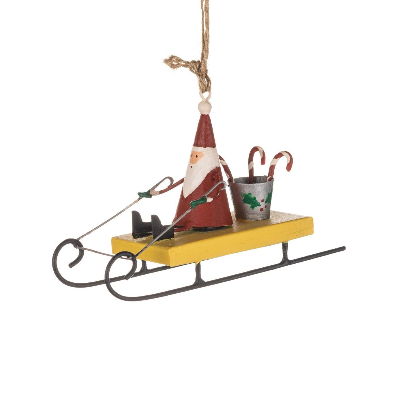 Candy Cane Santa on Sledge