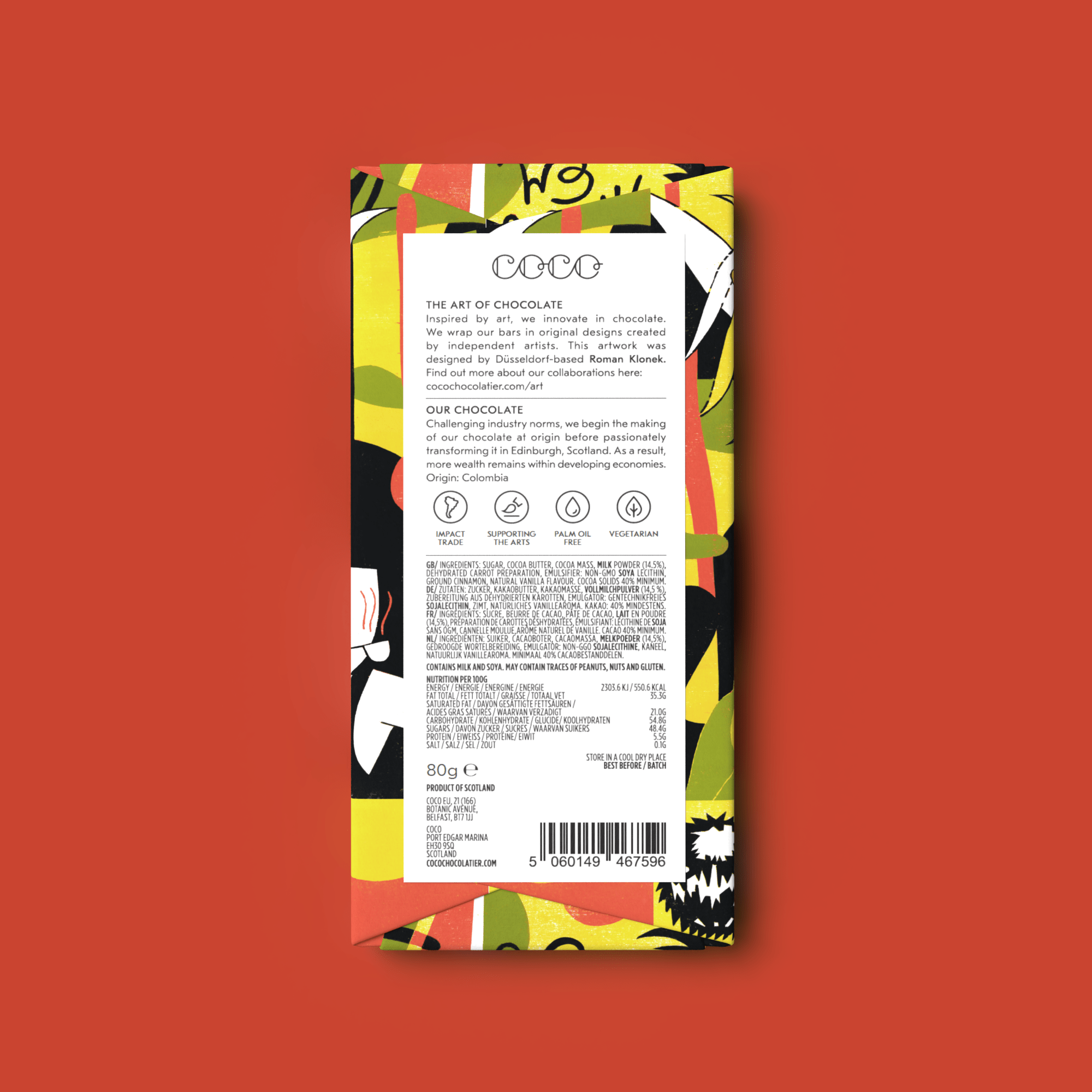 Carrot Cake Milk Chocolate 80g