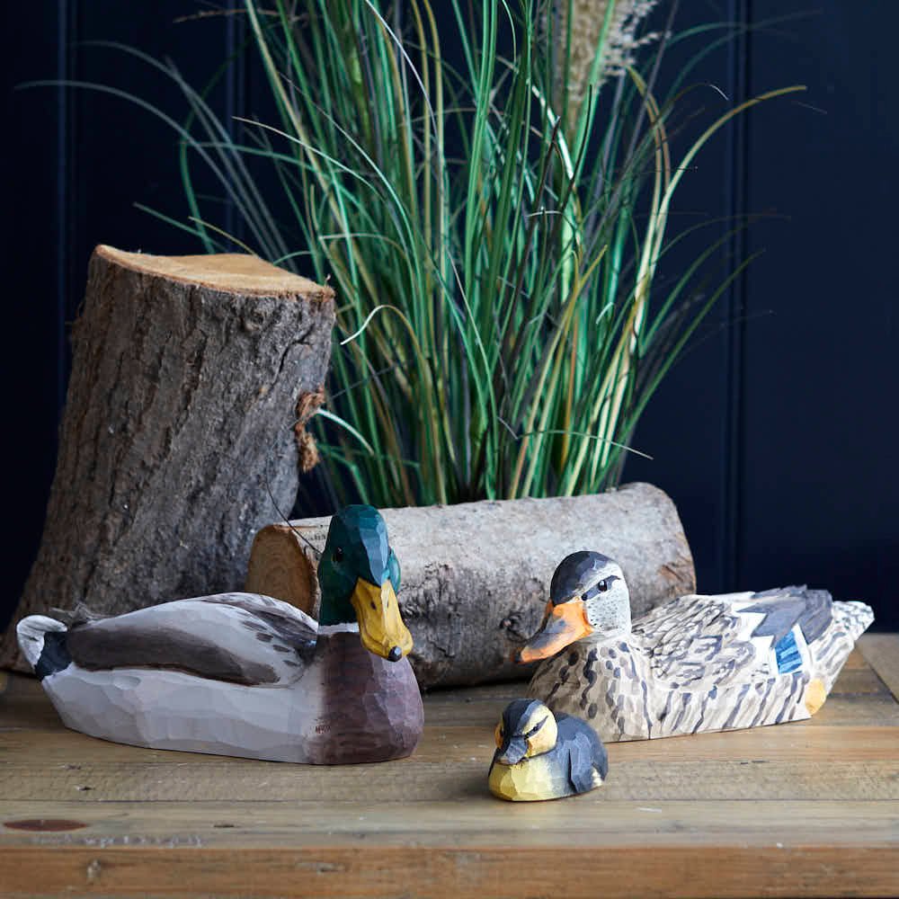 Carved Wooden Duckling