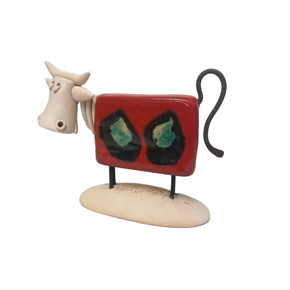 Ceramic Cow, Red