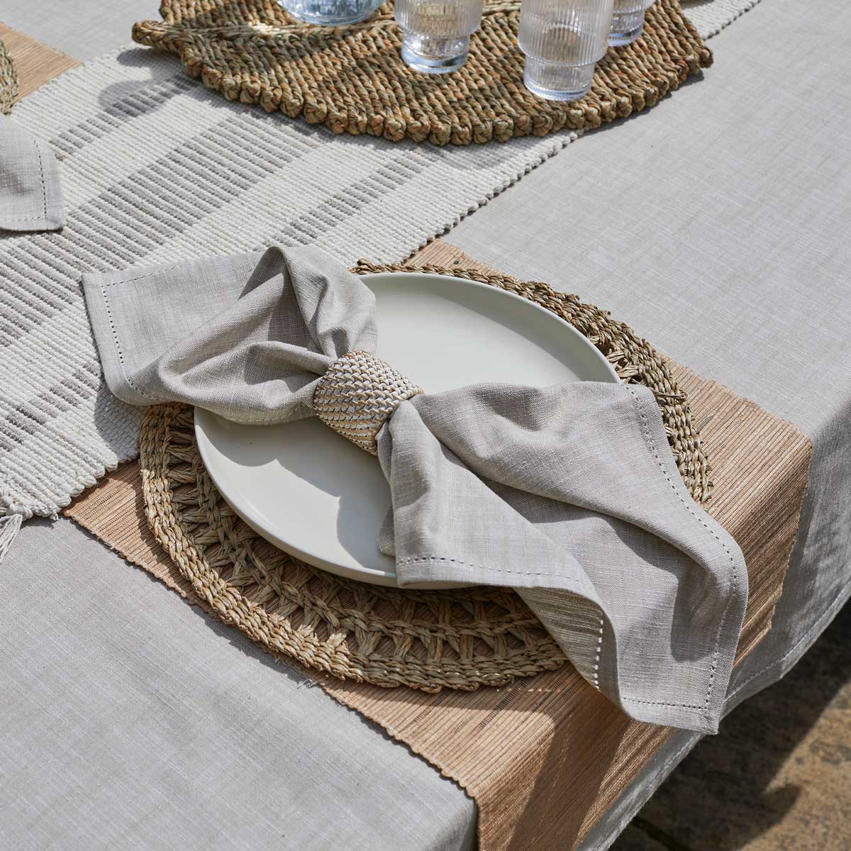 Chambray Napkin, Set of Four, Natural