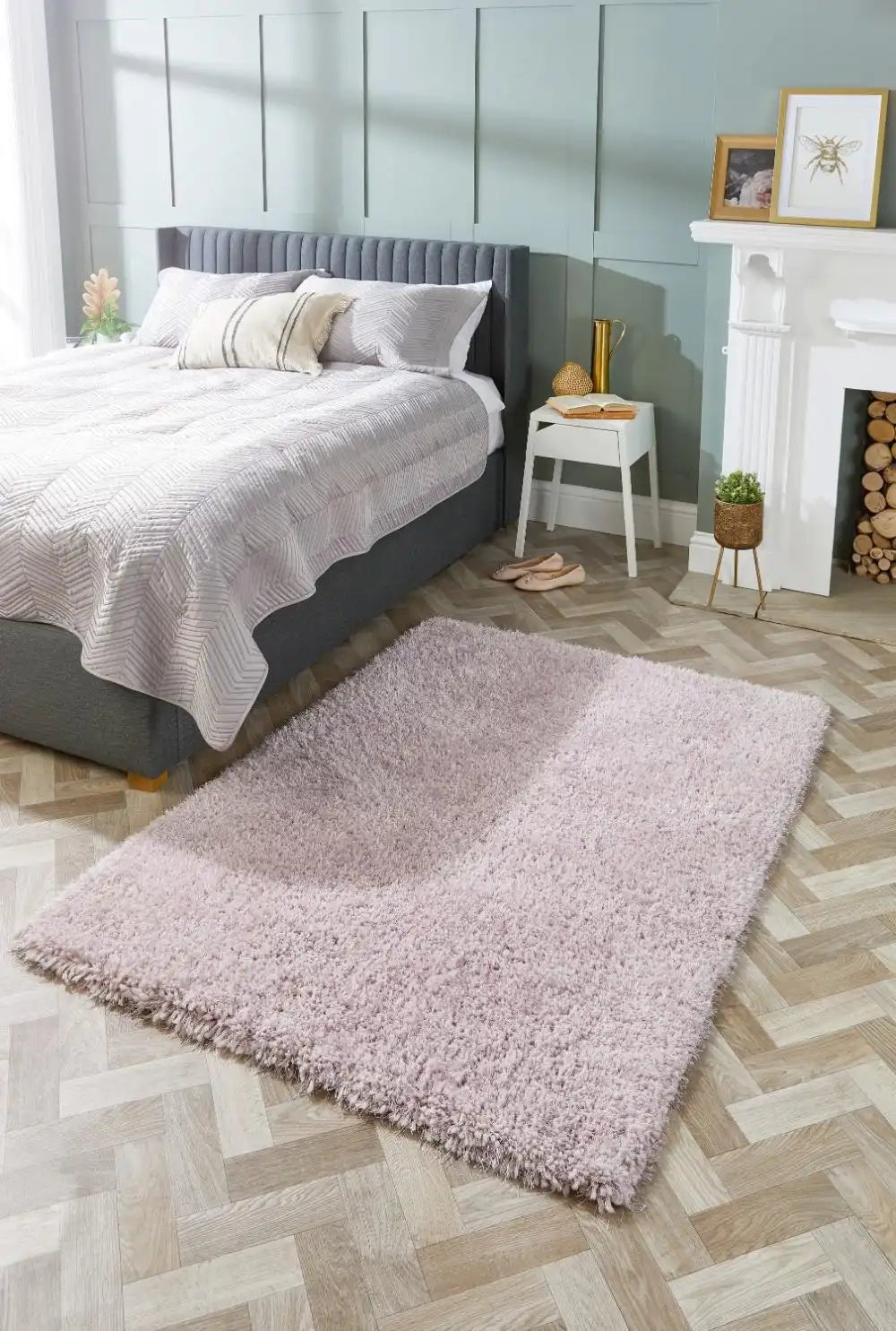 Chicago Shaggy Rug, Lilac 110 x 160cm,133cm Circle,140 x 200cm,160 x 230cm,200 x 290cm,67 x 200cm,90 x 150cm