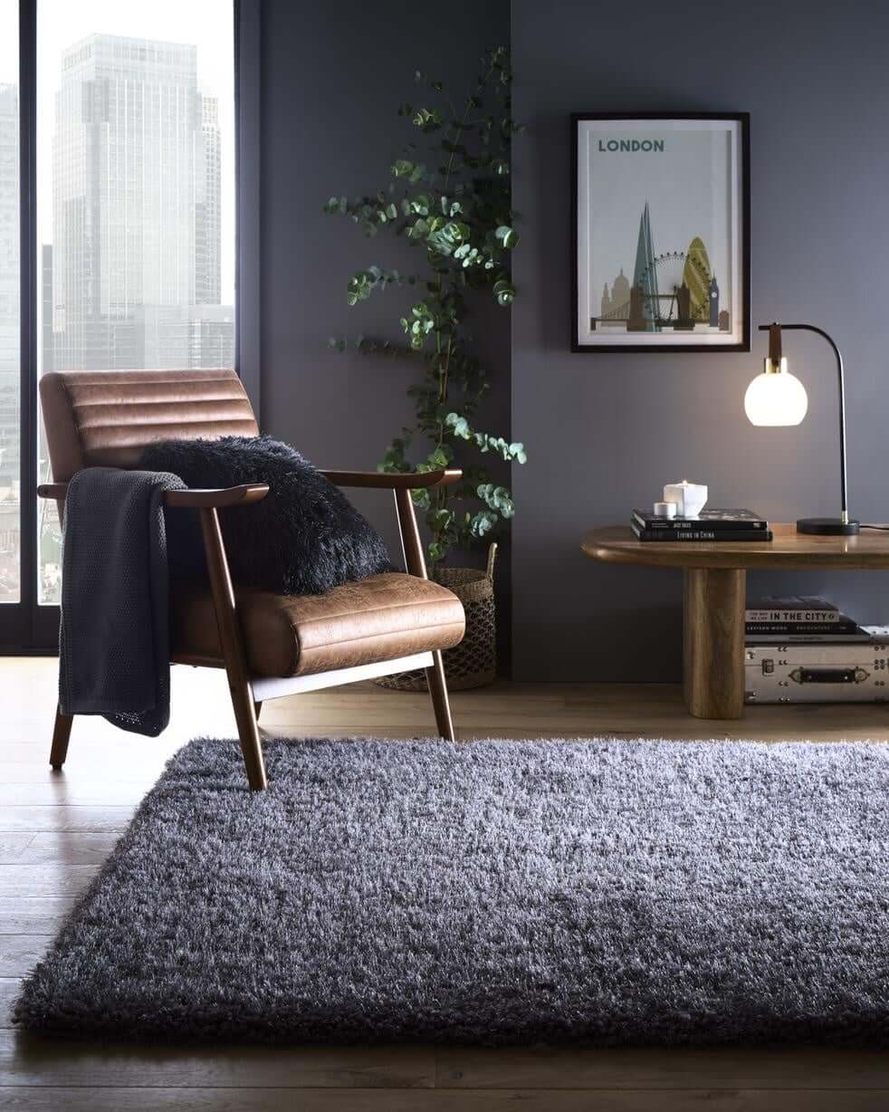 Chicago Shaggy Rug, New Grey 110 x 160cm,133cm Circle,140 x 200cm,160 x 230cm,200 x 290cm,67 x 200cm,90 x 150cm