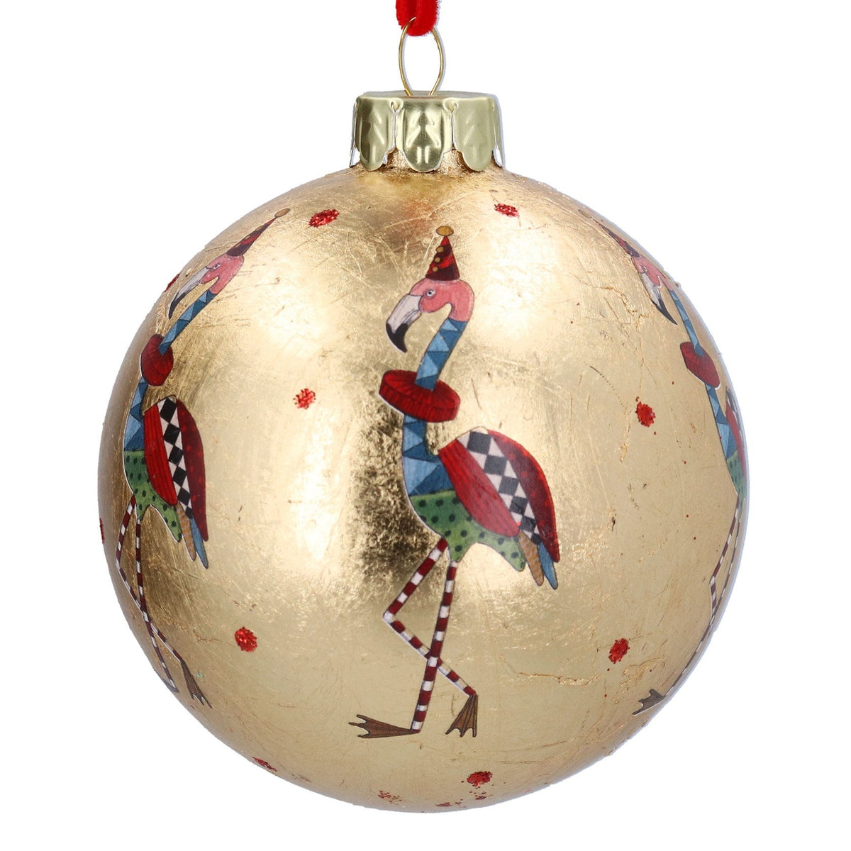 Christmas Circus Flamingo Bauble - Angela Reed - Christmas Decorations