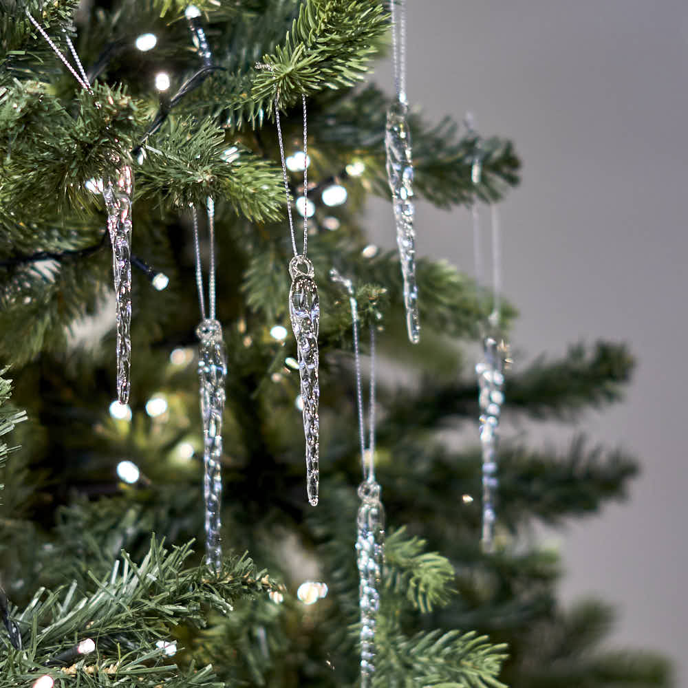 Clear Twist Icicles, Box of 6