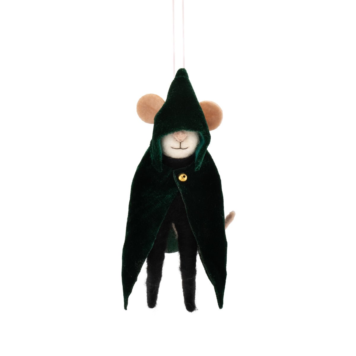 Cloaked Mouse Felt Decoration - Angela Reed - Christmas Decorations