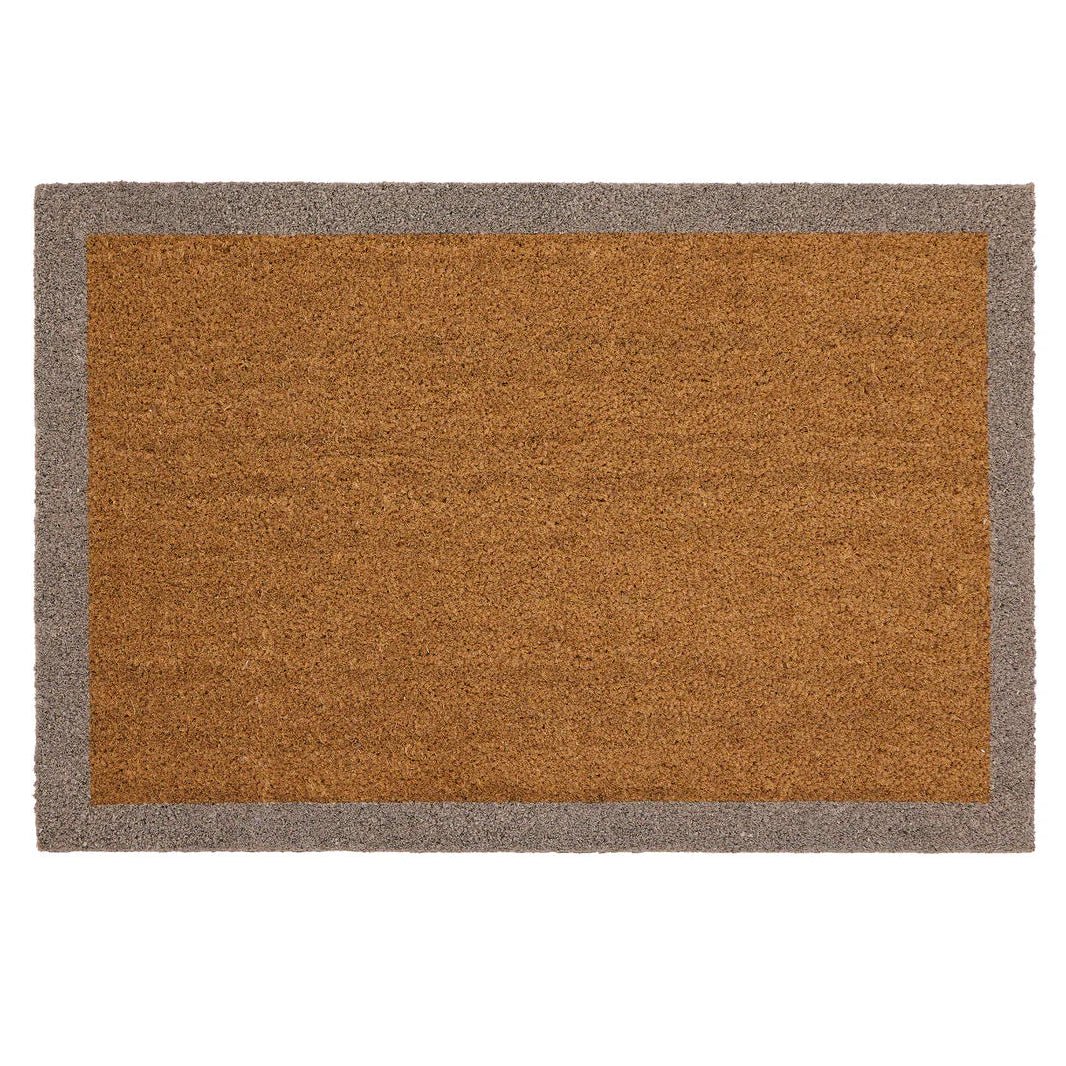 Coir Border Door Mat, Taupe