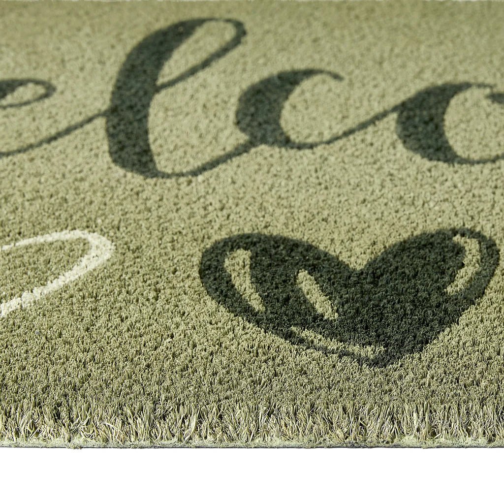 Coir Welcome Door Mat, Sage