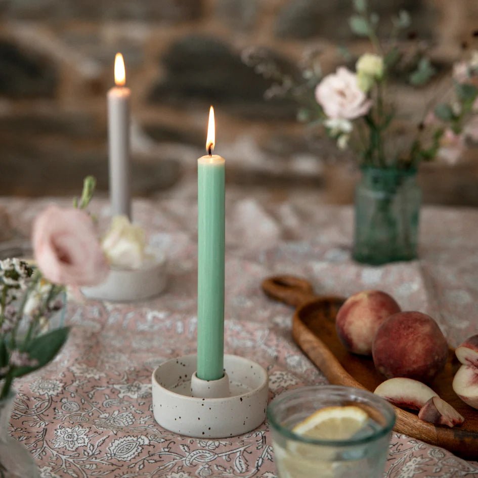 Dinner Candles, Pack of 6, Atlantic Green