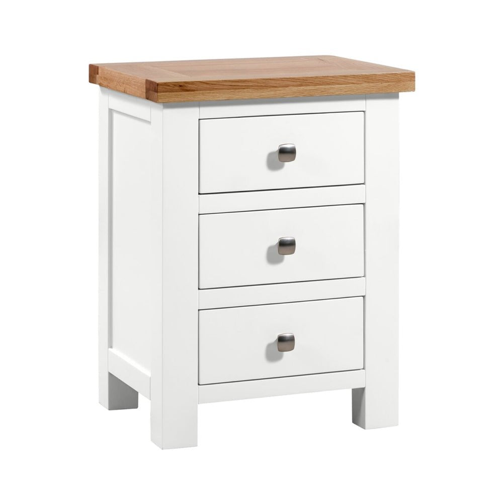 Dorset 3 Drawer Bedside White