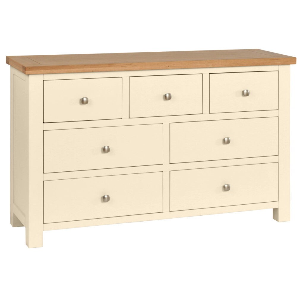 Dorset 3 Over 4 Wide Chest Ivory