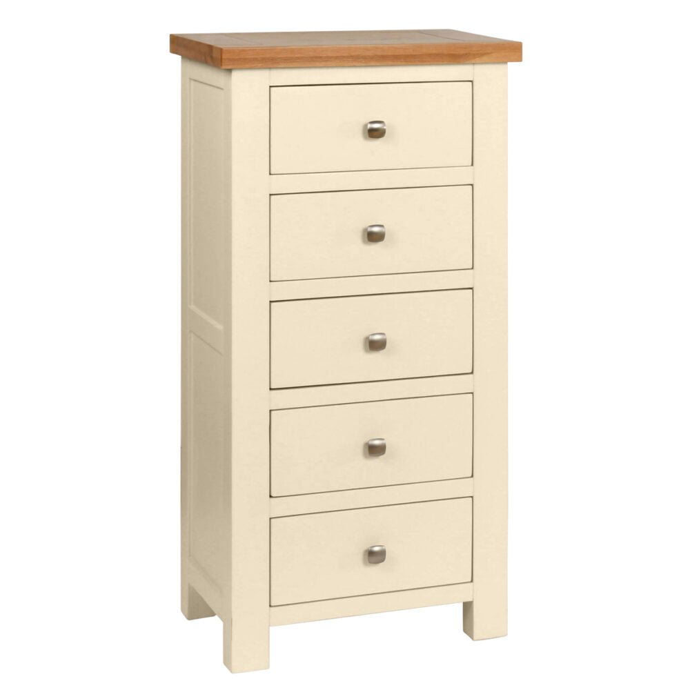Dorset 5 Drawer Tall Chest Ivory