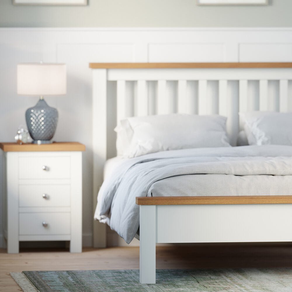 Dorset Bedstead Single (3') / Ivory,Single (3') / White,Single (3') / Moon Grey,Double (4'6") / Ivory,Double (4'6") / White,Double (4'6") / Moon Grey