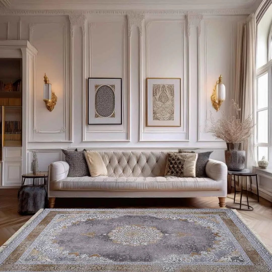 Emerald and Gold Persian Rug 120 x 170cm,80 x 300cm,150 x 230cm,200 x 300cm,250 x 350cm,300 x 400cm