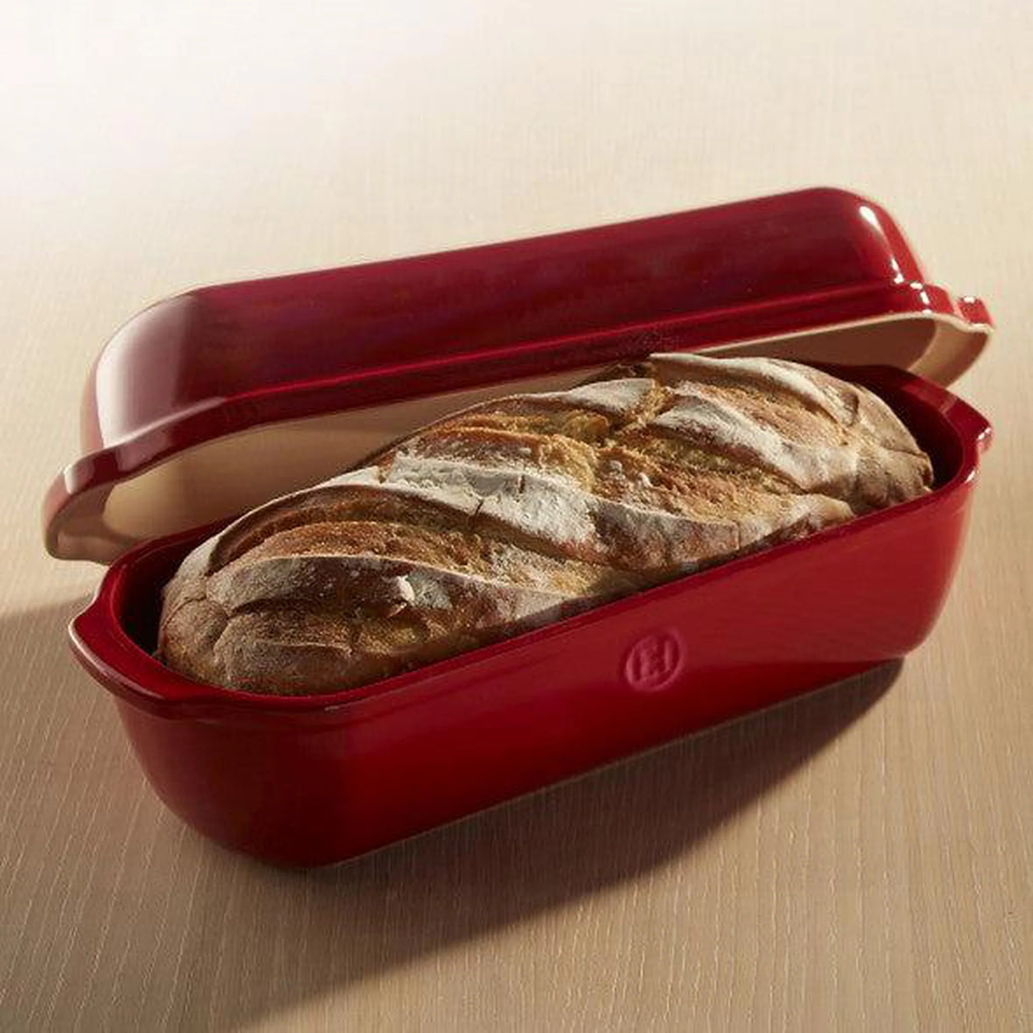Emile Henry Large Bread Loaf Baker in Burgundy