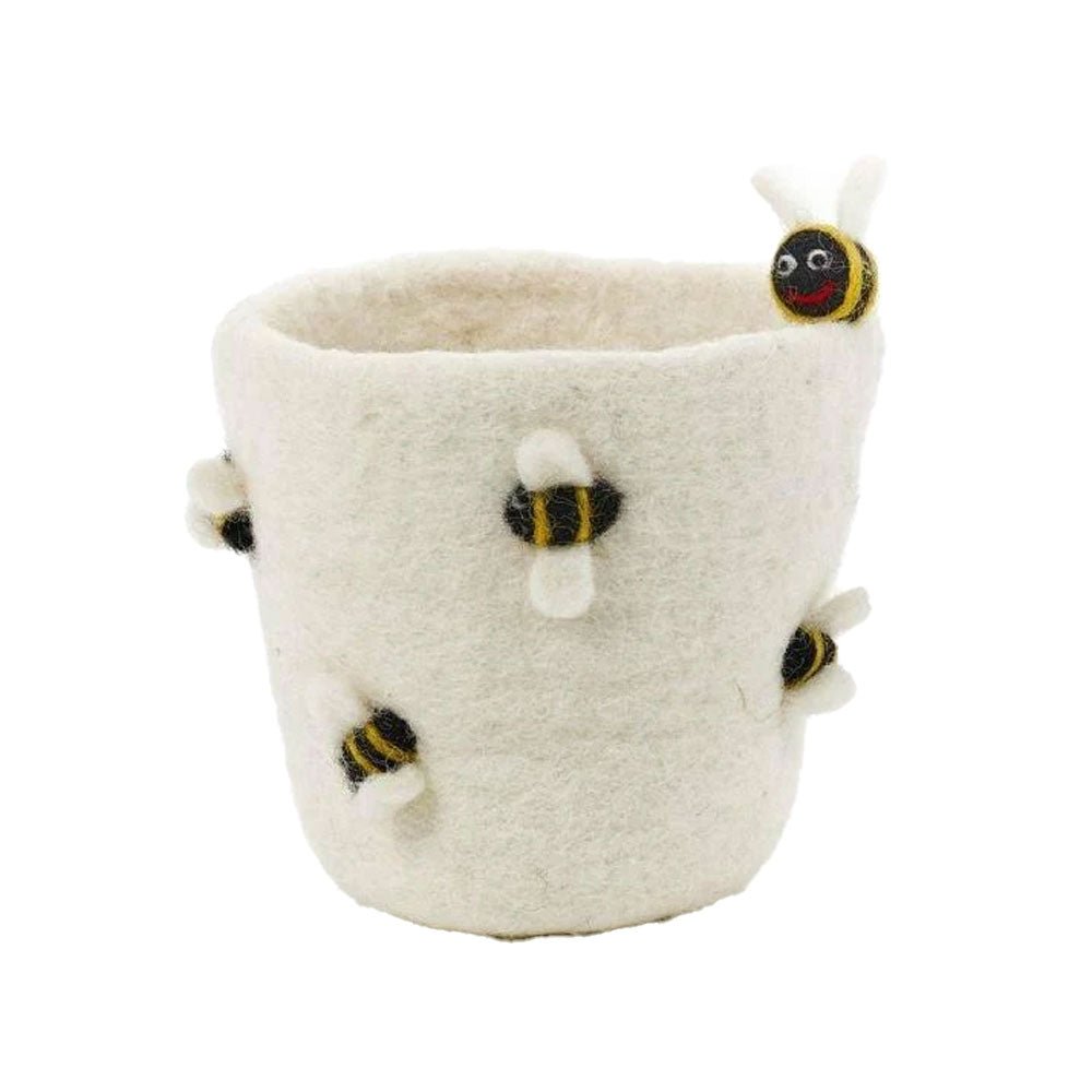 Felt Honey Bee Plant Pot