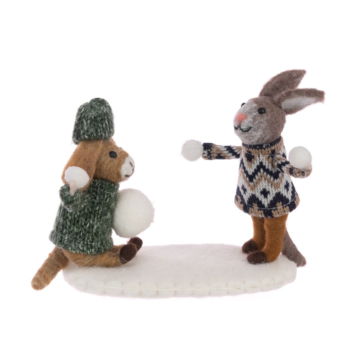 Felt Snowball Fight Decoration - Angela Reed - Christmas Decorations