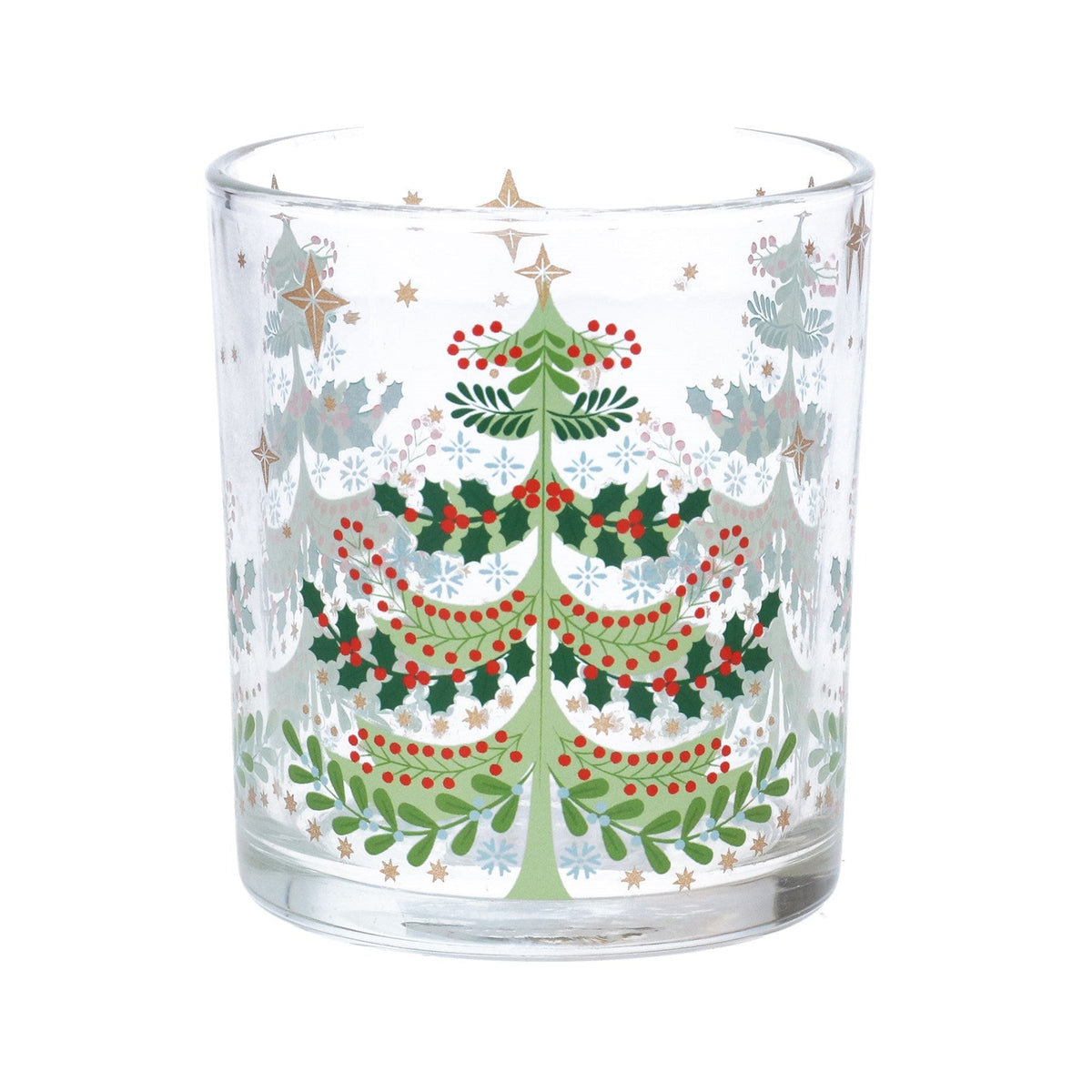 Glass Alpine Tree Votive - Angela Reed - Christmas Decorations