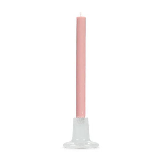 Glass Candleholder Pearl White,Old Rose,Malachite Green,Mineral Blue