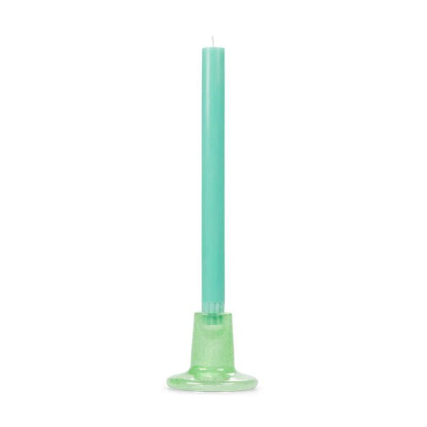 Glass Candleholder Pearl White,Old Rose,Malachite Green,Mineral Blue