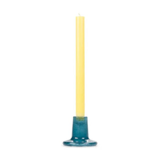 Glass Candleholder Pearl White,Old Rose,Malachite Green,Mineral Blue