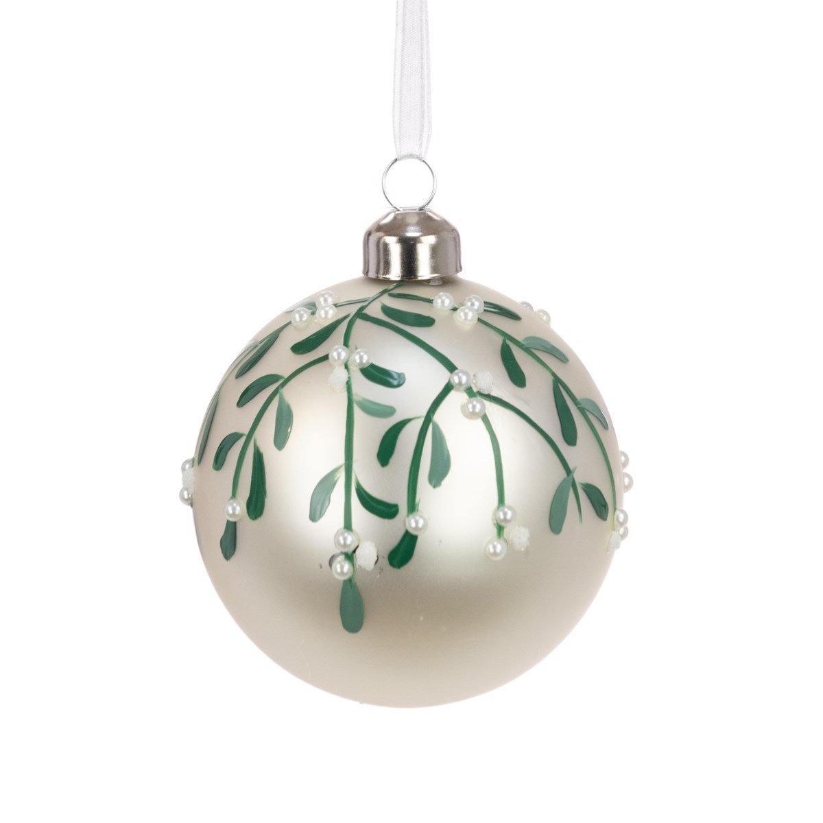 Glass Iris Bauble 8cm - Angela Reed - Christmas Decorations