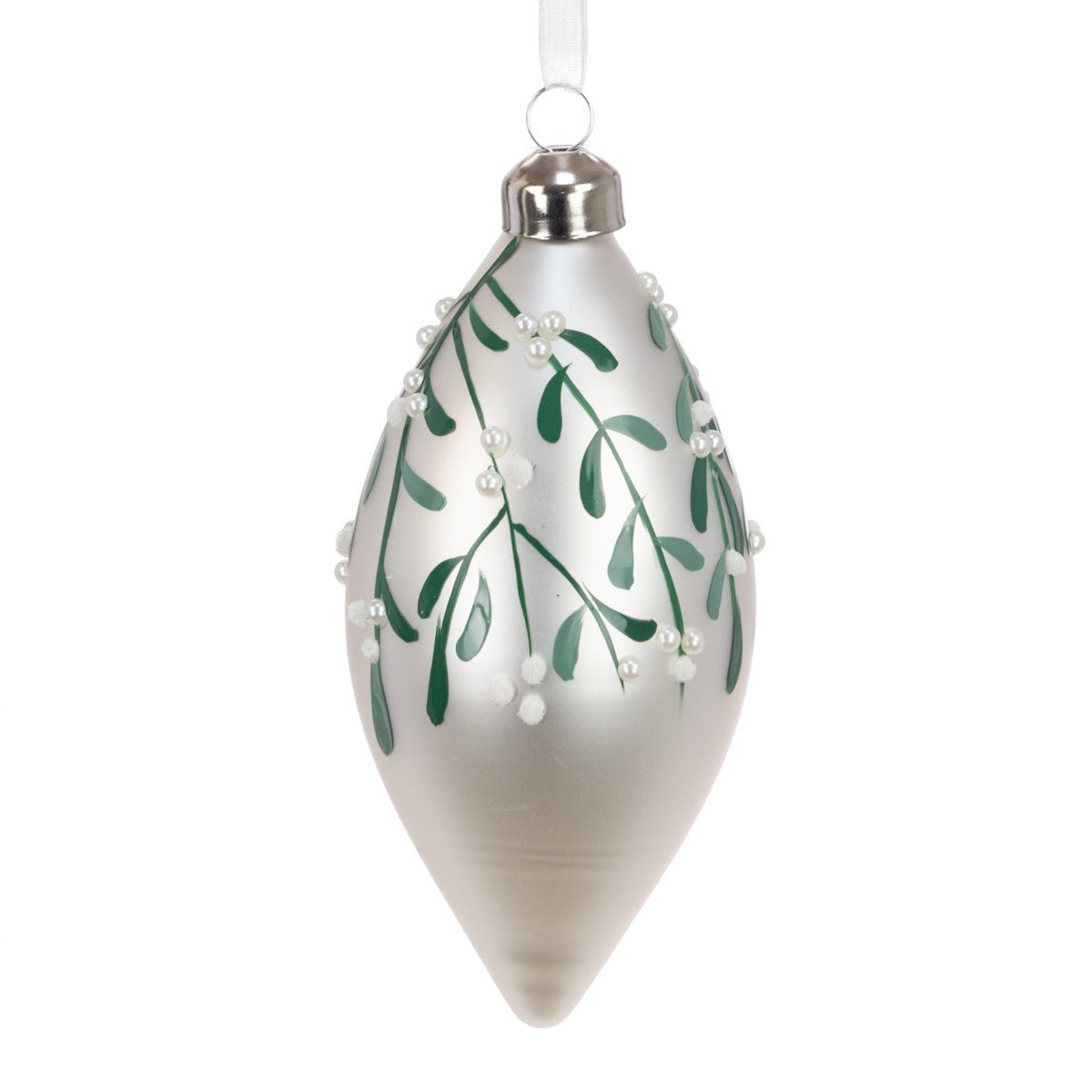 Glass Iris Finial 12cm - Angela Reed - Christmas Decorations