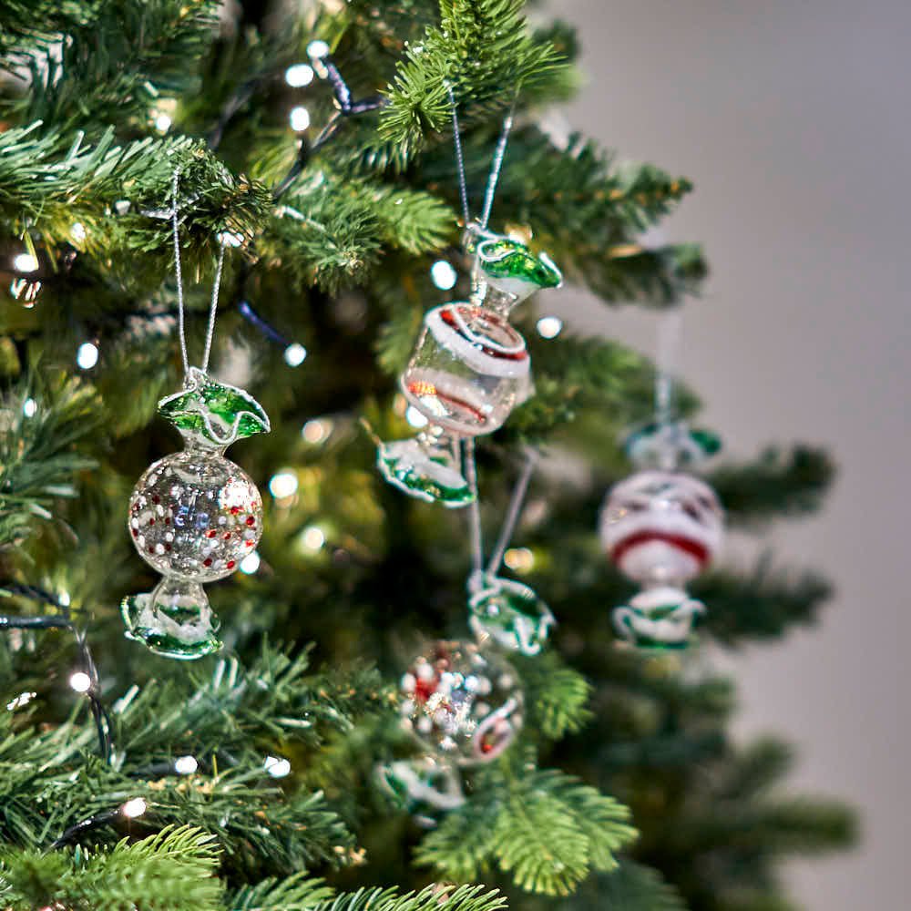 Glass Sweetie Decorations, Assorted