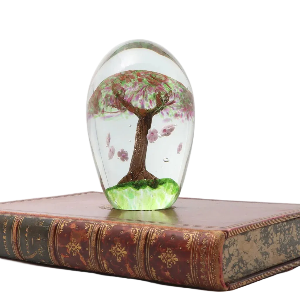 Glass Tree Paperweight