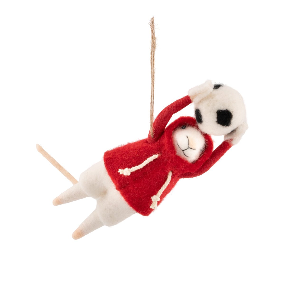 Goalie Mouse Felt Decoration - Angela Reed - Christmas Decorations