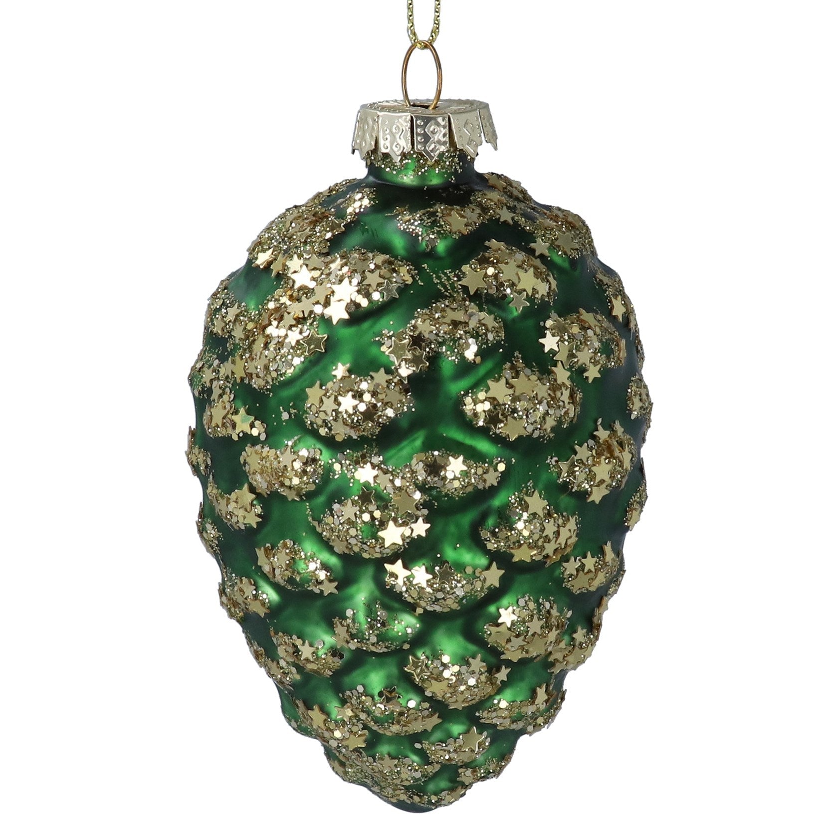 Golf Glitter Pine Cone Bauble - Angela Reed - Christmas Decorations