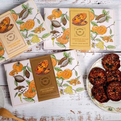 Gourmet Florentines, Salted Butter Caramel and Milk Chocolate