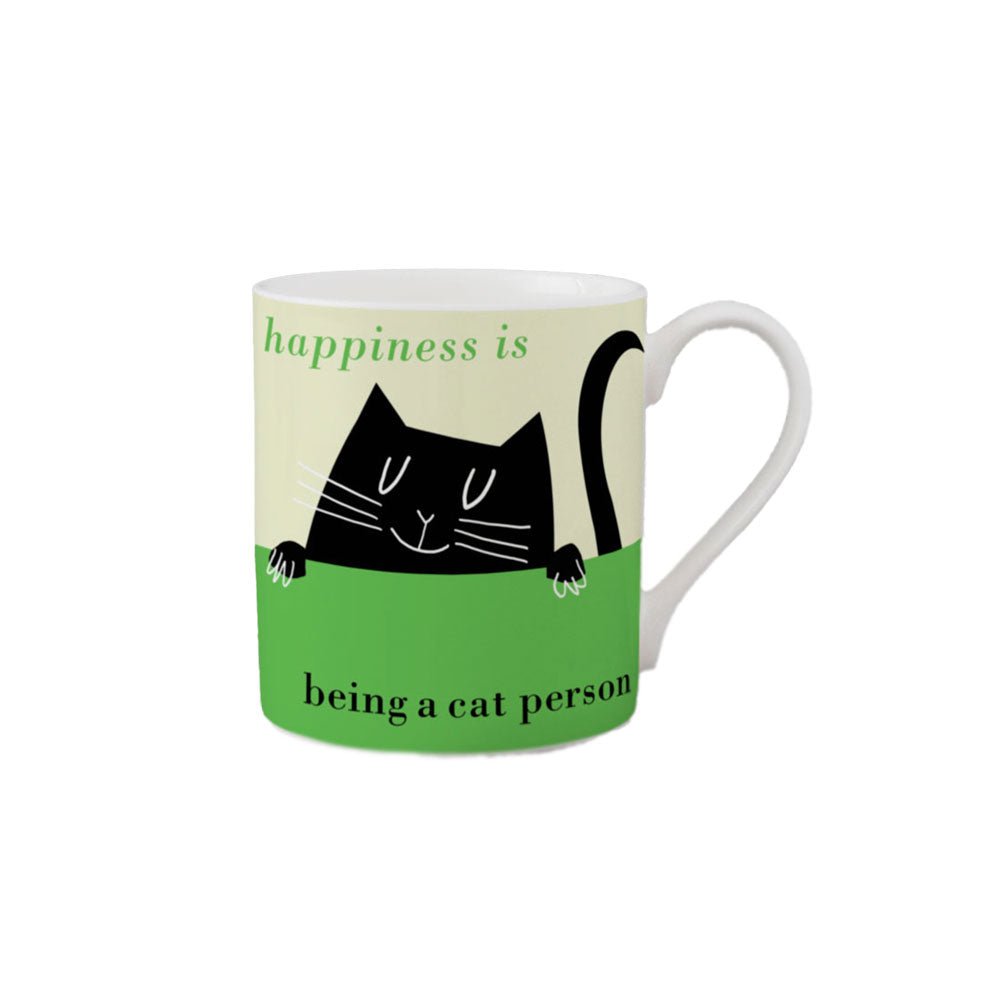 Happiness is being a Cat Person Mug, Green - Angela Reed -