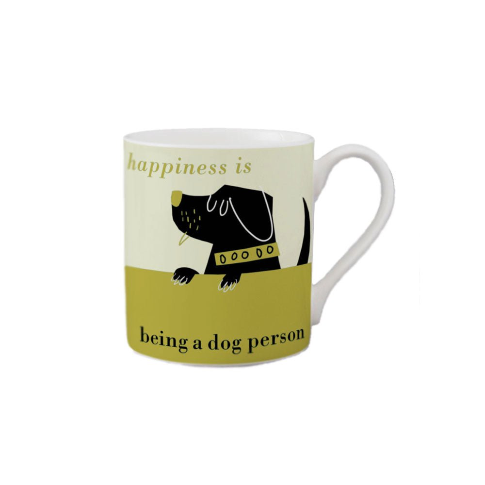 Happiness is being a Dog Person Mug, Olive - Angela Reed -