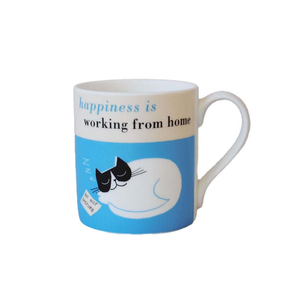 Happiness is Working from Home Mug, Turquoise - Angela Reed -