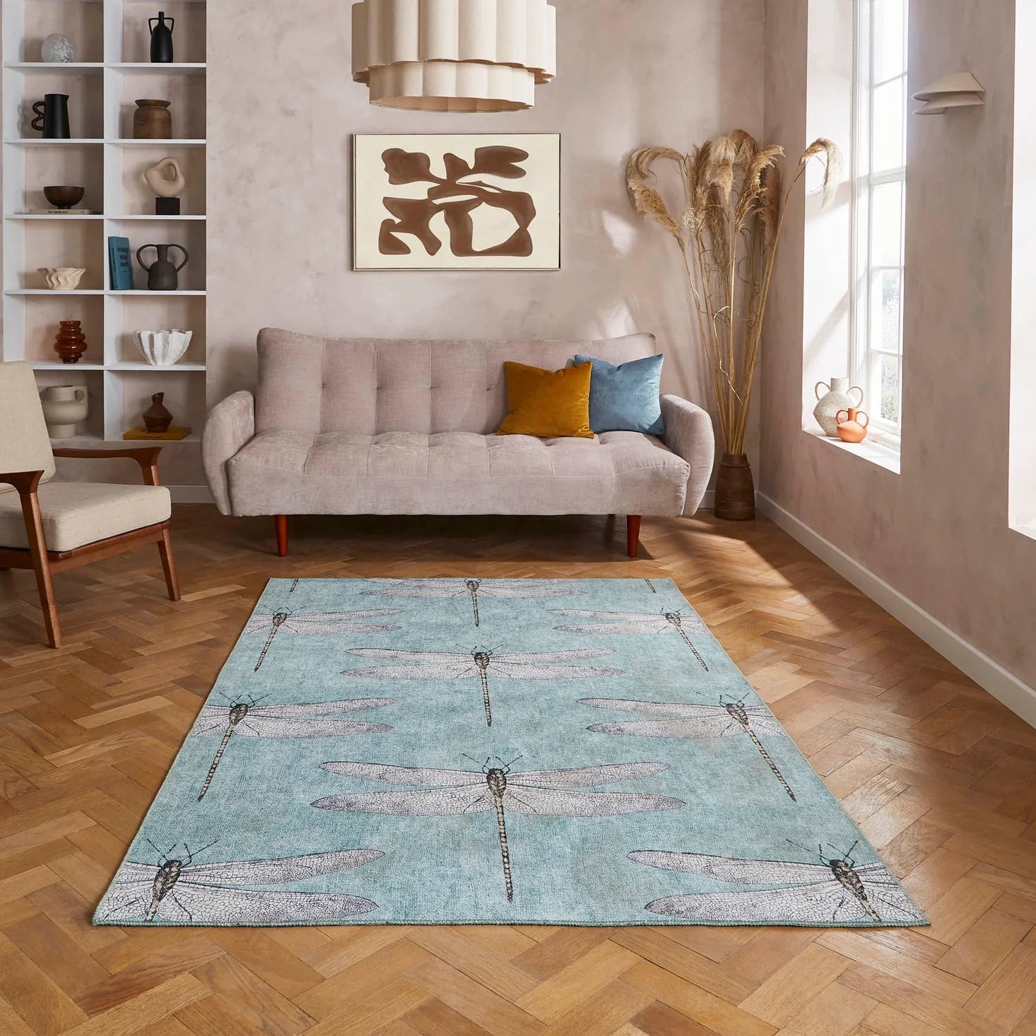Harlequin Demoiselle Washable Rug, Mineral 76 x 150cm,120 x 170cm,152 x 230cm,185 x 290cm,61 x 230cm