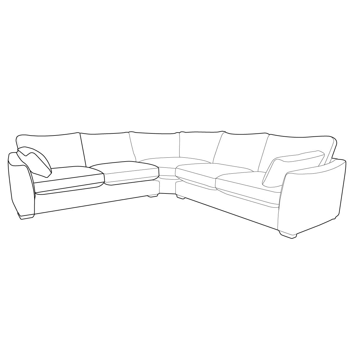 Henley Corner Sofa Large Corner Sofa / Manolo Natural (B)