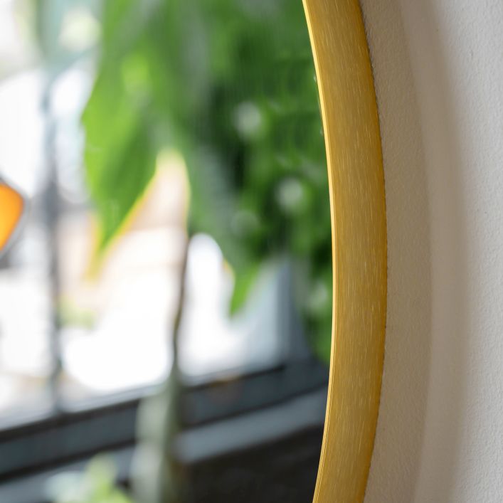 Holworth Large Round Mirror, Gold